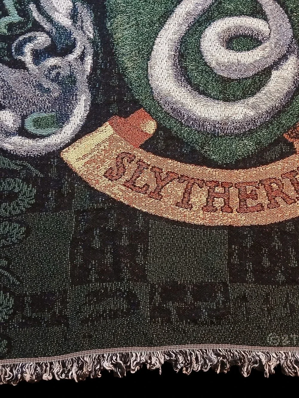 Harry Potter Slytherin Crest Wall Throw Blanket 48x60